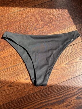 Zaful Black Ribbed Bikini Bottom Size L NWOT